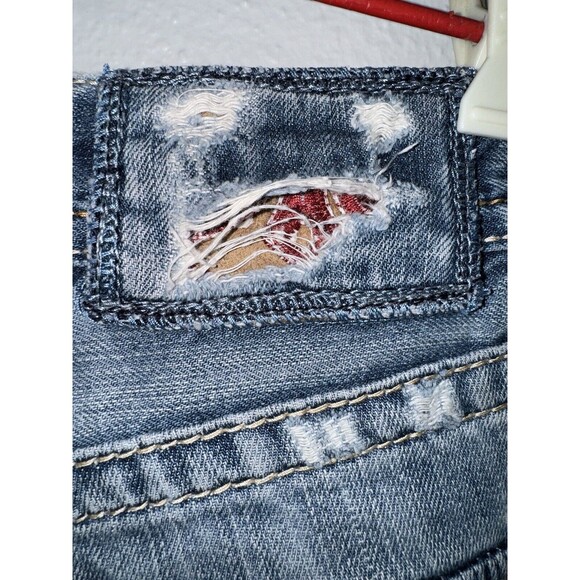 MEK Denim USA Jeans Easter Island Bootcut Men’s 30X34 Flap Pocket Distressed Y2K - Picture 6 of 16